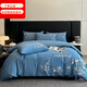 180 count long-staple pure cotton four-piece set new high-end 100% cotton bed sheet quilt cover gift bed sheet bedding set 4 blue 100% cotton 2.0m bed sheet style four-piece set 100% cotton