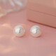 Lao Fengxiang 999 Pure Silver Pearl Earrings Korean Style Starry Sky Symphony Earrings Mermaid Ji Light Luxury Earrings Silver Jewelry Pure Silver Starry Sky Symphony Pearl Earrings (about 10mm) + Certificate + Brand Gift Box