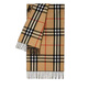 BURBERRY Double Eleven genuine women's scarf with large letters logo print, fashionable and versatile double-sided wool shawl, warm scarf, beige UNI