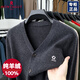 Montagut high-end cashmere sweater men's 100 cashmere cardigan winter thickened sweater V-neck middle-aged and elderly wool coat M3303-postal green M 165 recommended 100-120 Jin Jin equals 0.5 kg