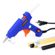 Hot melt glue gun adjustable constant temperature high power 20/60/100W hot melt glue 7/11mm glue stick glue strip welding tool 20W_hot melt glue gun (blue) suitable for 7mm glue stick