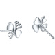 Saturday Fortune Four Leaf Clover PT950 Platinum Stud Earrings for Women PT093964 Pair About 1.3g Birthday Gift