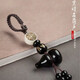 Obsidian gourd pendant keychain Fulu Lotus accessories pendant mobile phone wallet car key pendant jewelry Ping An large size