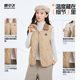 Snow Flying (SNOWFLYING) Autumn and Winter Vest for Men and Women Same Style Warm Home Versatile Outerwear and Inner Sheep Wool Removable Lapel Quilted Vest Mocha Mousse L (Recommended 110-125Jin Jin equals 0.5kg)
