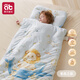 AIBEDILA new product, children's anti-kick quilt, baby sleeping bag, autumn and winter model, constant temperature sleeping thickened, constant temperature, suitable for all seasons, medium-thick model, recommended room temperature 15-25 C, Leon Journey, free same-flower pillow, L size (100*160CM) - suitable for 4-12 years old