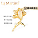 La Martina Magnolia High-end Brooch Women's Pearl Corsage Accessories Press-front Birthday Gift Practical for Wife High-end Magnolia Brooch Light Luxury Gift Box
