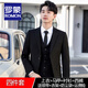 ROMON high-end customized suit suit men's slim coat groom wedding dress business formal casual small suit for men black two-button suit + pants + shirt + vest + gifts XL