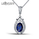 Lirokini Necklace Women's Tanzanite Blue Gemstone Pendant 18 Gold K Diamond Luxury Jewelry New Year's Birthday Gift Tanzanite Pendant (Customized and shipped within 3 days)