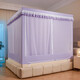 Fantasy new baby anti-fall mosquito net strong blackout princess bedroom home bed curtain integrated thickened bracket cover type elegant purple full bottom removable bed sheet + splicing-free thickened bracket + five-sided shading 1.2m bed width 120cm long 200cm high 17