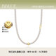 XSMILEY co-branded natural pearl necklace baby beads millet beads pearl necklace small light bulb strong light fresh water beads SMILEY co-branded 18K gold smiley face 3-4mm