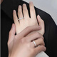 Ji Sifan's light luxury platinum couple ring, fashion jewelry, proposal and confession, high-end Valentine's Day birthday gift for wife and girlfriend, lifelong love, platinum ring, live design, custom engraving