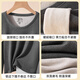 Catman contains wool and silk men's thermal underwear for men, thin, soft, slim fit, cold-resistant autumn clothes and long trousers set, dark gray 2XL