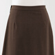 MUJI Women's Horizontal and Vertical Stretch Fleece Wide Hem Skirt Long Skirt Women's Autumn 25 BE1XXC5A Brown S (155/62A)
