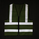 Quxing Reflective Vest, Labor Protection Reflective Clothing, Zipper Fluorescent Yellow and Green Vest, Safety Warning Duty Cycling Safety Clothing, Necessary for Vehicle Inspection, National Standard Zipper Reflective Clothing