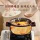Jingyan clay pot soup pot household ceramic pot clay pot rice pot stew pot gas gas stove high temperature resistant soup pot casserole stone pot hot and cold does not crack suitable for 2-5 people use 3L free replacement if burned