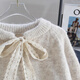 Sweater cardigan women's design lace lace 2025 new autumn and winter lazy style thickened soft waxy knitted jacket apricot one size fits 80-135 Jin Jin equals 0.5 kg