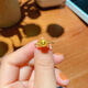KZD Old Phoenix Shi Lai Run Ring Gold Ring Temperament Ring Versatile Korean Version Does Not Fad Shi Lai Run Ring 1.18g