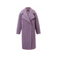 Cole Tier Winter 100 Sheep Wool Coat Women's Thick Sheep Shear Mid-Length Coat Light Purple L