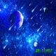 Yusenyi Starry Sky White Clouds Group Live Internet celebrity background cloth anchor live broadcast room decoration three-dimensional popular space planet video ZP-16795 2.5 meters wide + 2.5 meters high free hook