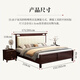 Laishda new Chinese style ebony solid wood bed master bedroom 1.5m double high-end light luxury wedding bed YF9904 1.5 pressure bed