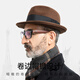 Woodpecker Old Man Hat Spring and Autumn Top Hat Old Man Hat Grandpa Gentleman Hat Middle-aged Men's Hat Dad Style Shanghai Beach Hat Black One Size (About 58cm)