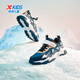 XTEP Children's Shoes Panda Shoes Children's Winter Windproof Leather Warm Plush Cotton Shoes Night Blue/Persian Blue/XTEP White 33