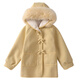 G.DUCKKIDS little yellow duck girls' coat autumn and winter children's medium-length woolen coat medium and large children's thickened girls' woolen coat yellow 140 size 9~10 years old 130-140cm