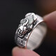 Lanlian 990 sterling silver Pixiu ring men's retro Chinese style pure silver six-character mantra ring birthday gift for girlfriend 99