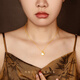 Mingzuan International 18K Gold Ginkgo Leaf Pendant Women's au750 Fashion Simple Shell Necklace Necklace Birthday Gift for Girlfriend