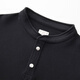 Kazuki Kuraishi KAZUKI KURAISHI trendy brand retro Henley collar sweatshirt men's 2025 autumn and winter Japanese pullover stand collar pure cotton heavyweight long-sleeved Henley shirt black M