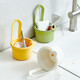 Kamanpai is a good helper in the kitchen. Hanging sink drain basket. Kitchen sink drain filter to filter residual vegetables. Large net diameter 10CM. Say goodbye to dirty hands + blocked pipes. Large thickening comes with hanging rack. Green + yellow 2 pcs.