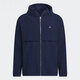 Adidas Jacke Herren 2025 Frühlings- und Herbst -New Fitness Training Sportswear Kapuze Windproof Casual Jacket JL7914 Academy Navy Blue S