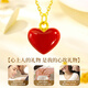 CHINA GOLD Love 18K Gold Necklace Women's K Gold Agate Pendant Birthday Gift for Girlfriend and Wife Anniversary Practical Heart 18K Small Love Agate Pendant Free Silver Chain