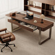 Silan Mengbei antique style solid wood desk adult desktop computer desk with drawers home study desk high-end workbench smoked solid wood desk (with socket) right hand cabinet 160x70x750cm