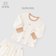 
Guaiqi Bear Spring and Autumn Boys and Girls Long Sleeve Set Children's Autumn Clothes and Autumn Pants Split Two-piece Set Baby and Toddler Home Cotton Clothes Milk White Play Building Blocks 130