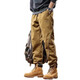 American high-end British overalls, trendy brand men's ankle-tied spring and autumn loose large size handsome retro casual pants, camel + black, two-piece set, regular 3XL, recommended 160-180Jin Jin is equal to 0.5 kg