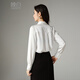 Late White New Product 2025 Autumn Premium Beaded White Shirt Elegant Commuting Shirt Women's Top White XL