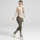 Youyou Yoga Wear Waist Slimming Sports Long Sleeve Advanced Pilates Training Top J35044Y1U Oatmeal M