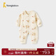 Tongtai (TONGTAI) baby jumpsuit autumn and winter pure cotton warm baby clothes newborn romper pajamas brown 73cm