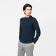 Blue Leopard 25AW LAMPO/Blue Leopard men's long-sleeved round neck wool cashmere loose dark blue sweater dark blue M (46)