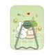 Dormitory mirror desktop square stand desk mirror soft cute rabbit cartoon cute desktop student room decoration makeup green butter milk tea rabbit square mirror