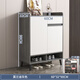 Pupai Shoe Cabinet Home Door Shoe Rack Modern Simple Living Room Entrance Cabinet Large Capacity Shoe Cabinet Storage Cabinet Preferential Subsidy Morandi Gray 60*32*90cm
