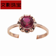Wenying pure Russian 585 purple gold inlaid ruby ring European rose gold 14K real gold Chinese Valentine's Day gift for women No. 12