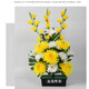 Jingga grave-sweeping fake flowers, silk flowers, fake flowers, Qingming Festival sacrificial flowers, plastic simulated chrysanthemum bouquets placed in front of graves, 19 Xiaoli chrysanthemums (white)