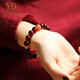 Italy Xidiman Collection Blood Amber Bracelet for Women with Original Mineral Turquoise Pattern Beads Southern Red Spacer Beads Single Circle 10mm