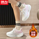 Hui Li official women's shoes warm sports shoes for women winter new velvet thickened cotton shoes for women white powder (plus velvet) 38