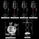 Qianxun Yazhi French retro style light luxury red wine glass decanter set of home high-end decanter upside down Bordeaux wine glass holder (main picture) 430ML red rod Bordeaux x 6 pieces + rotating decanter + cup holder