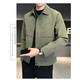 Lapel jacket men's light mature style spring and autumn clothes 2026 new trend jacket youth slim jacket men green 4XL recommended 160-175Jin Jin equals 0.5 kg