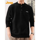 Jeep (JEEP) Henry Collar Sweater Men's Solid Color Inner Sweater 2025 Autumn and Winter Pullover Bottoming Sweater Men 25001 Gray Jeep Official M _ 90-110Jin Jin equals 0.5 kg
