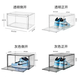 Yusenyi transparent full acrylic shoe box storage box transparent flip magnetic side opening shoe cabinet AJ sneaker storage display box (small size fully transparent side opening) 20 pieces 36x27x20cm